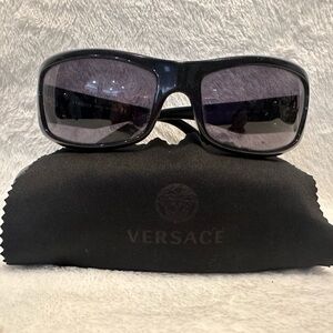 Versace Glossy Black Sunglasses